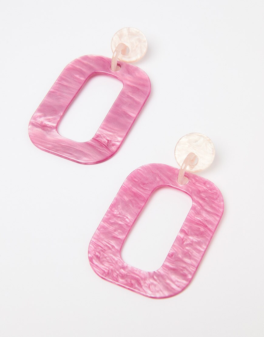 Pink and pearl resin earrings at ASOS | ASOS Fashion & Beauty Feed