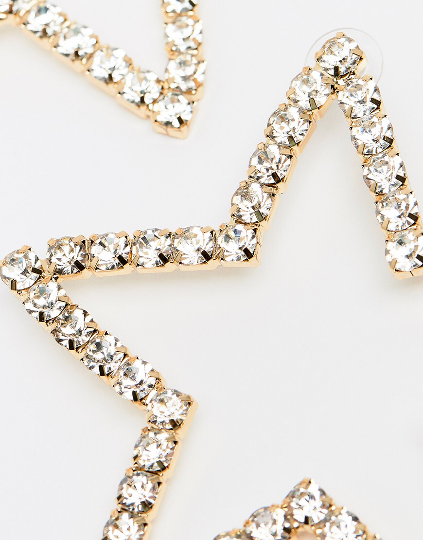 Crystal star hoop earrings at ASOS | ASOS Fashion & Beauty Feed