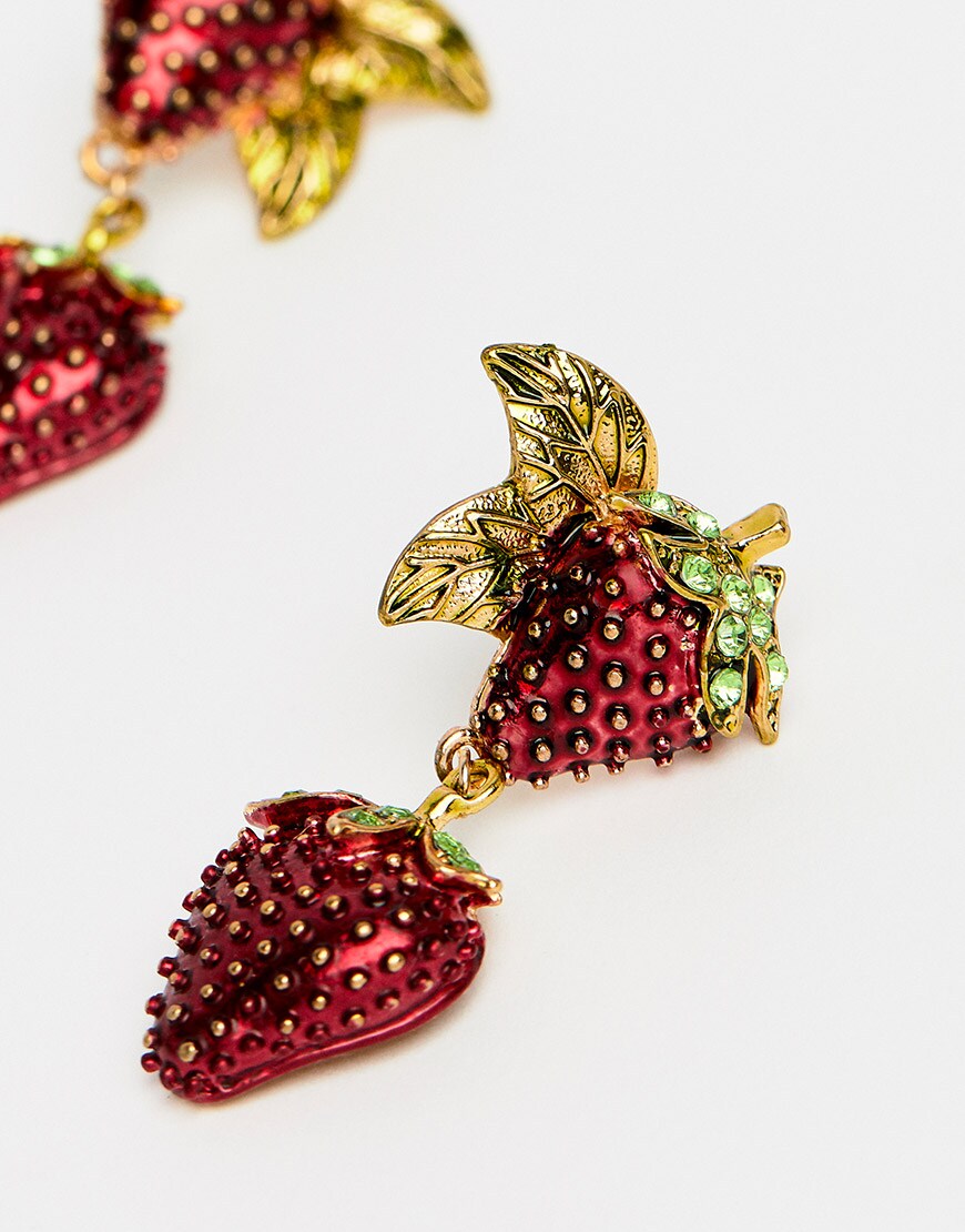 Strawberry shaped earrings at ASOS | ASOS Fashion & Beauty Feed