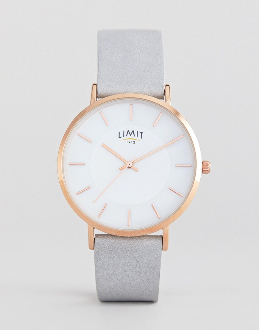 Limit grey faux leather watch | ASOS Fashion & Beauty Feed
