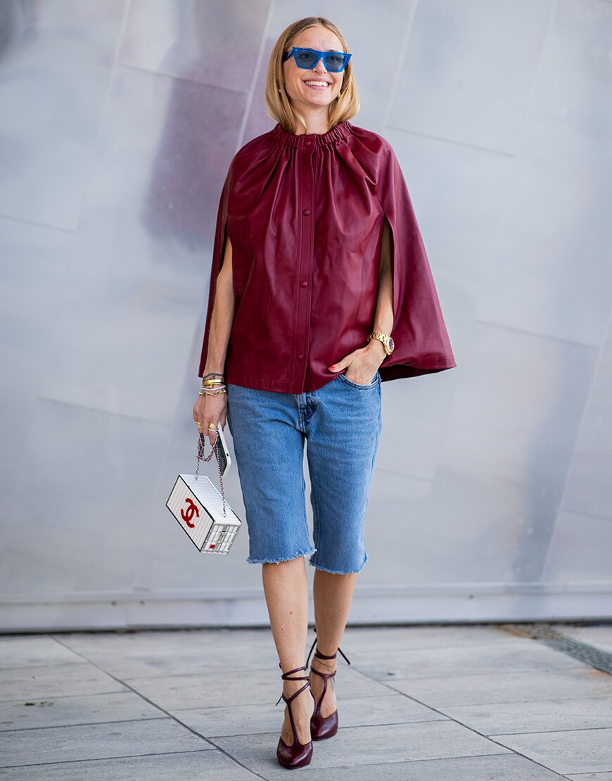 pernille teisbaek street style Kopenhagen fashion week denim