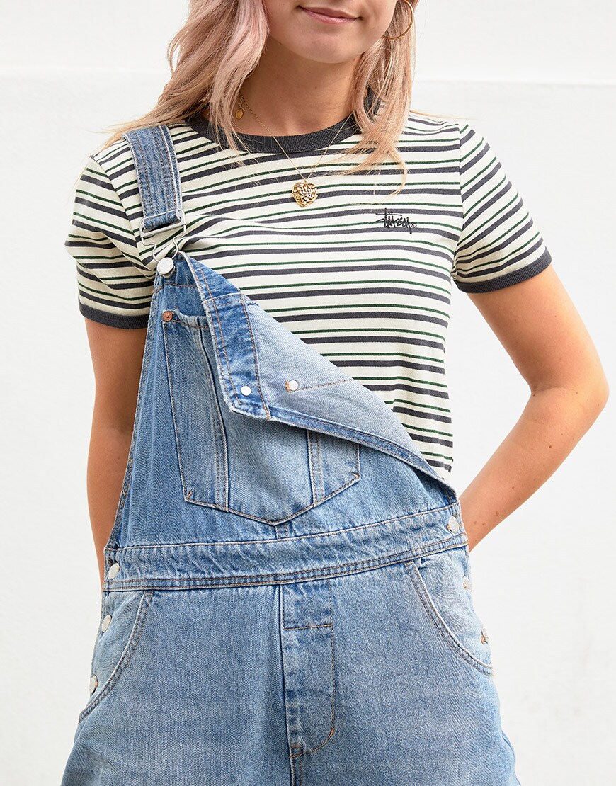 ASOS staffer wears a striped T-shirt | ASOS Style Feed