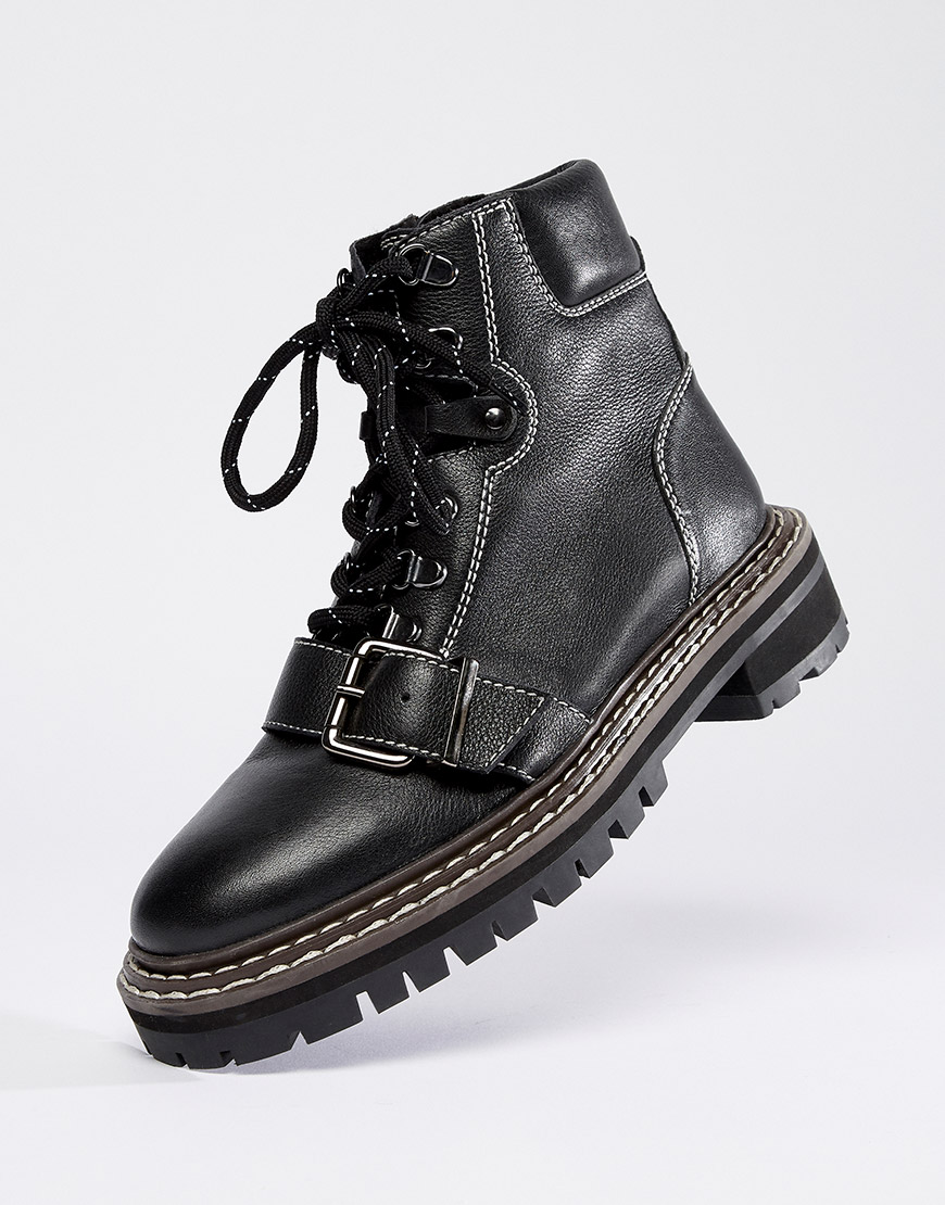 ASOS DESIGN Premium Atomic Leather Boots, £80
