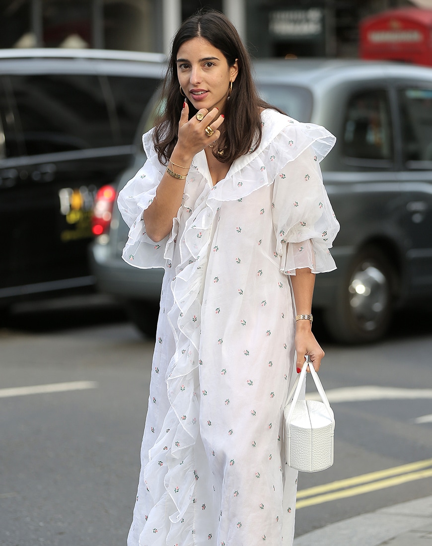 Street styler in dress at London Fashion Week | ASOS Style Feed