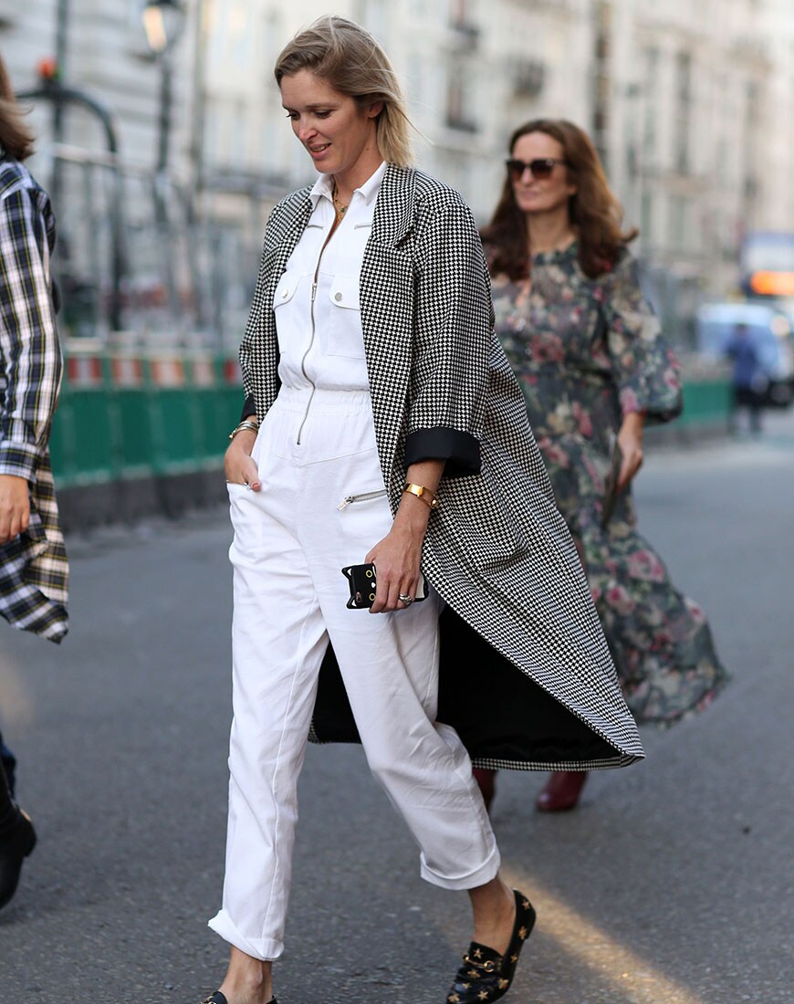 Street styler in boiler suit at London Fashion Week | ASOS Style Feed