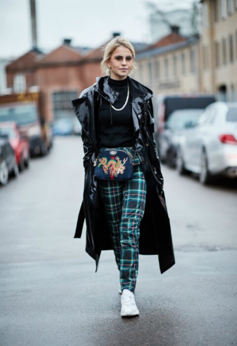how to wear check trousers