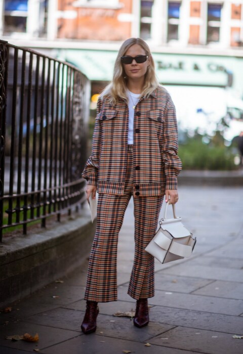how to wear check trousers