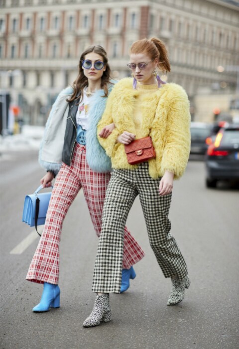 how to wear check trousers