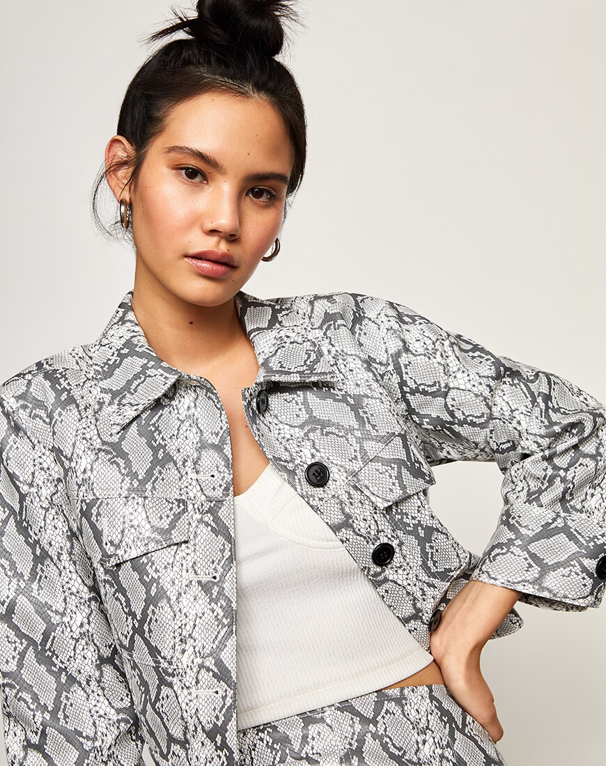 Snake-print jacket available at ASOS | ASOS Style Feed