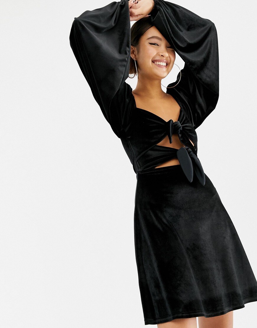 COLLUSION velvet bow dress | ASOS Fashion & Beauty Feed