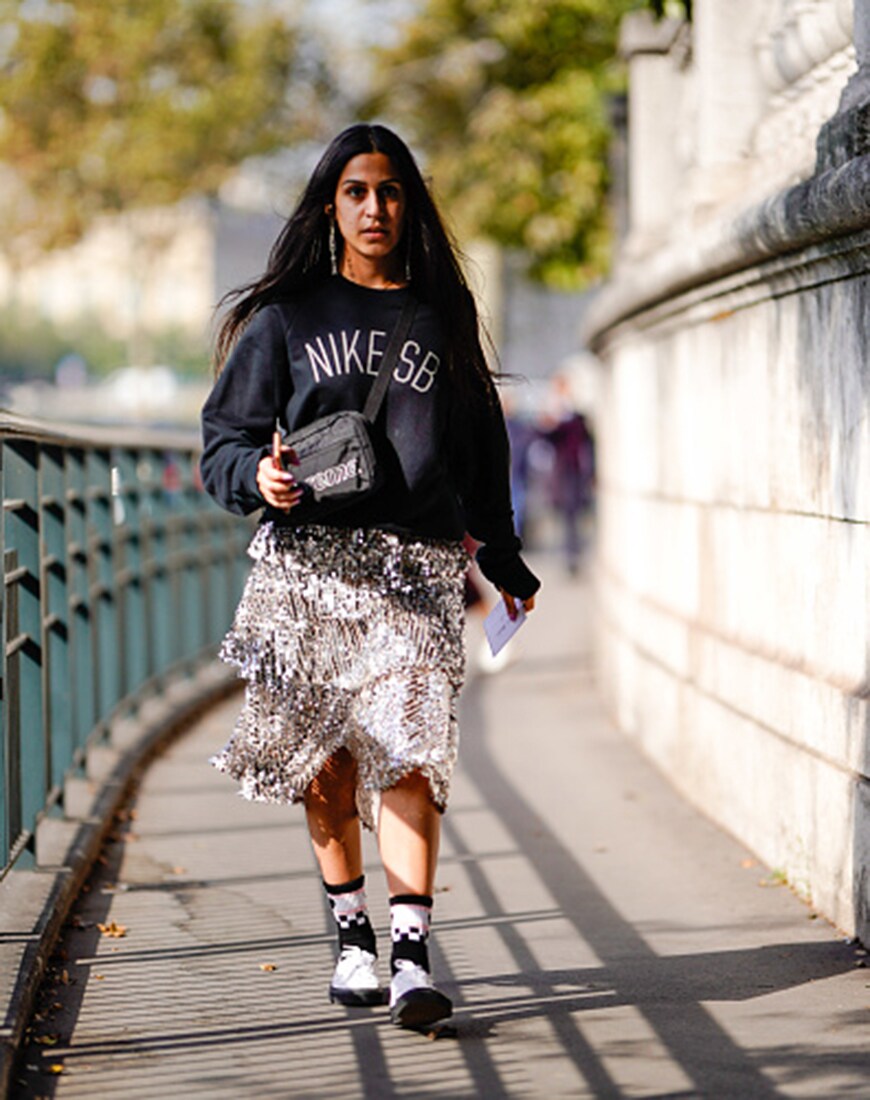 Style style image of Nike jumper and sequin skirt | ASOS Style Feed