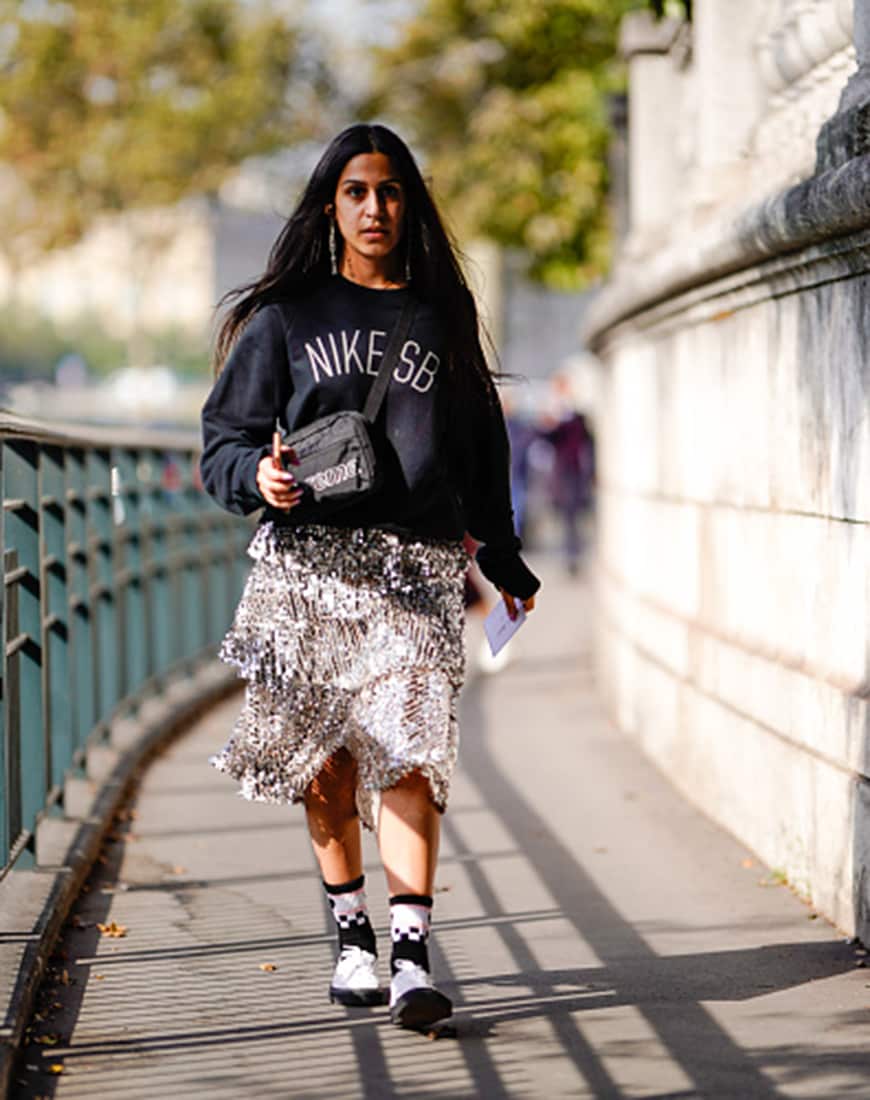 Style style image of Nike sweater and sequin skirt | ASOS Style Feed