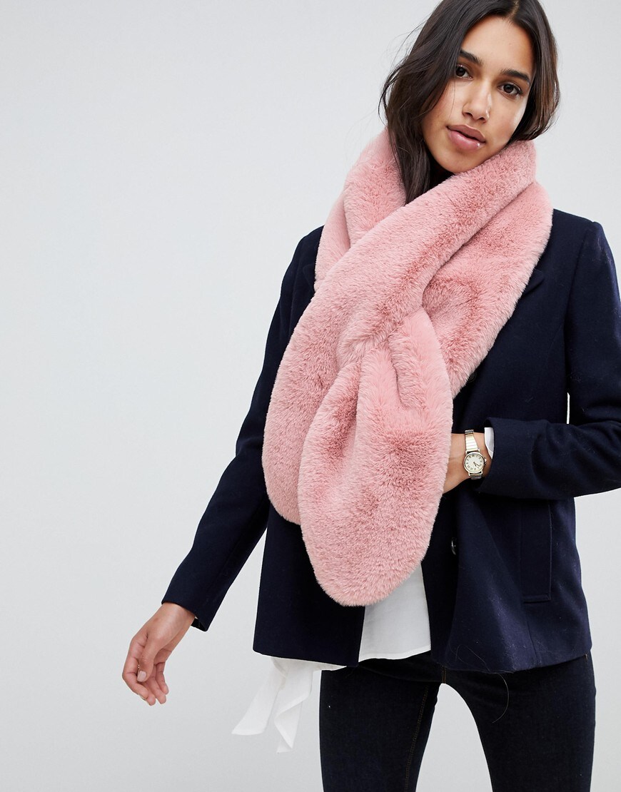 ASOS DESIGN faux-fur scarf | ASOS Style Feed