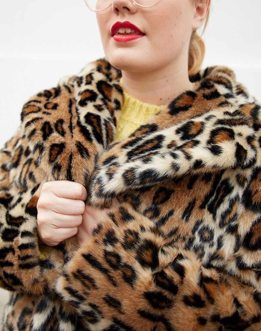 ASOS DESIGN faux fur coat in leopard | ASOS Style Feed