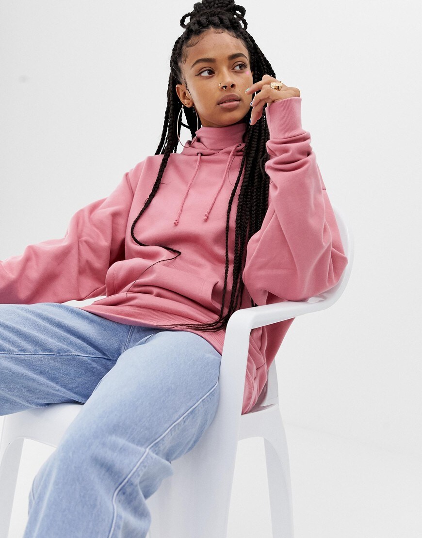COLLUSION - Hoodie coupe classique - Rose