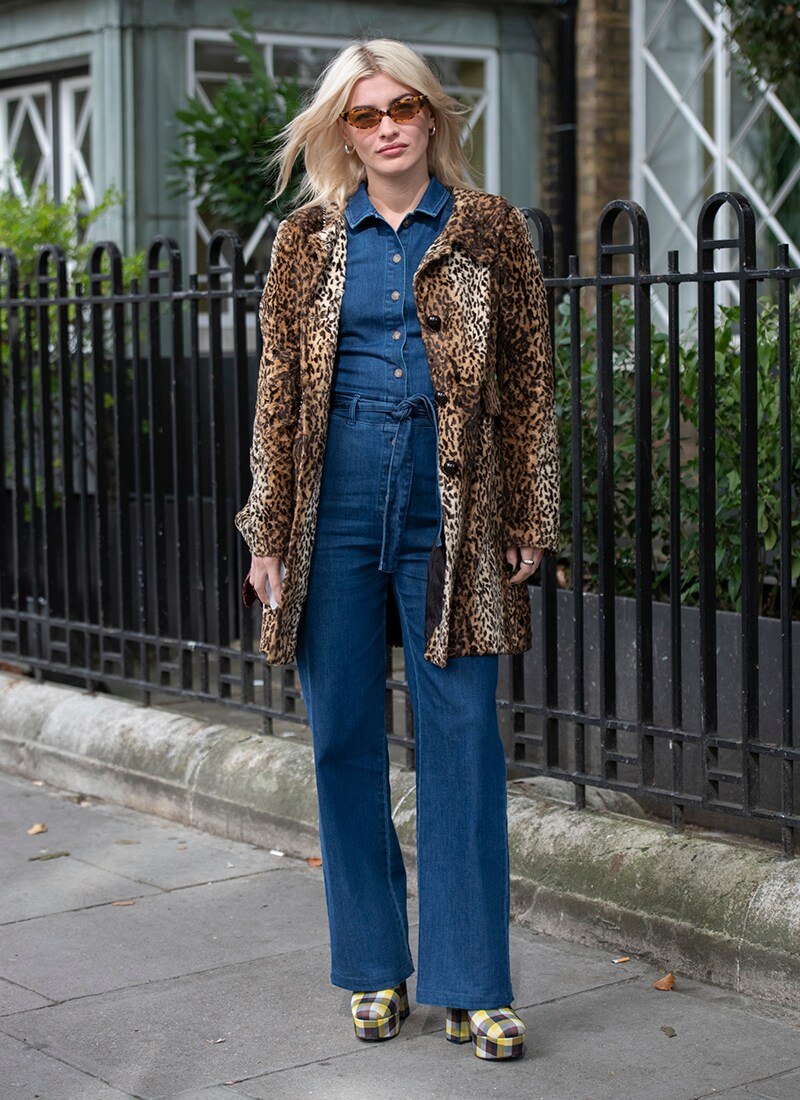Street style imagery of a denim jumpsuit | ASOS Style Feed