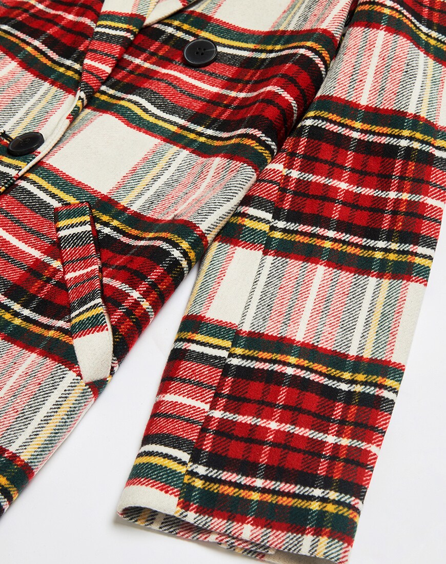 ASOS DESIGN long tartan coat available at ASOS | ASOS Style Feed