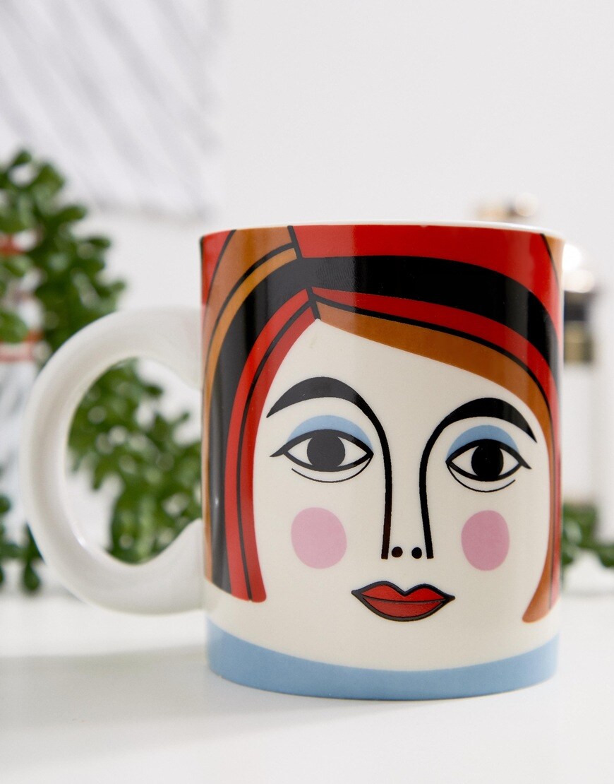 Kitsch Kitchen Mrs. Cooper ceramic mug | ASOS Fashion & Beauty Feed