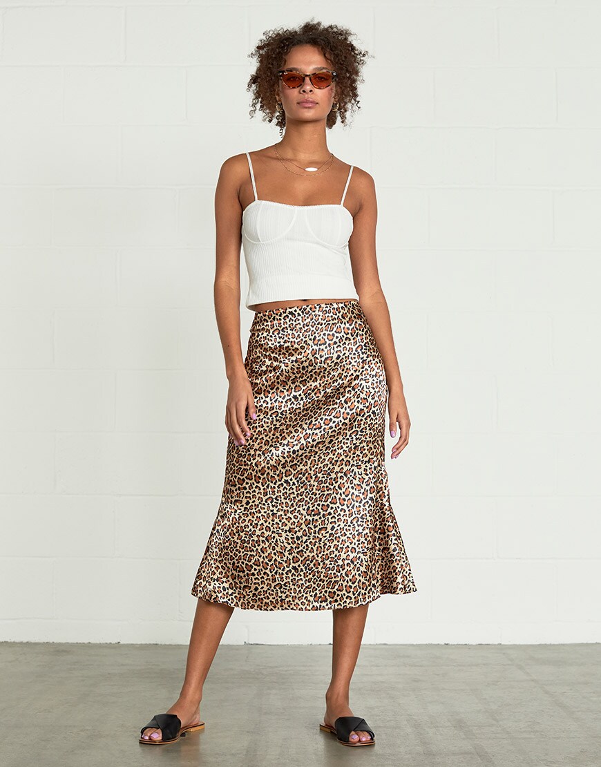 Leopard-print skirt and cropped cami top available at ASOS | ASOS Style Feed
