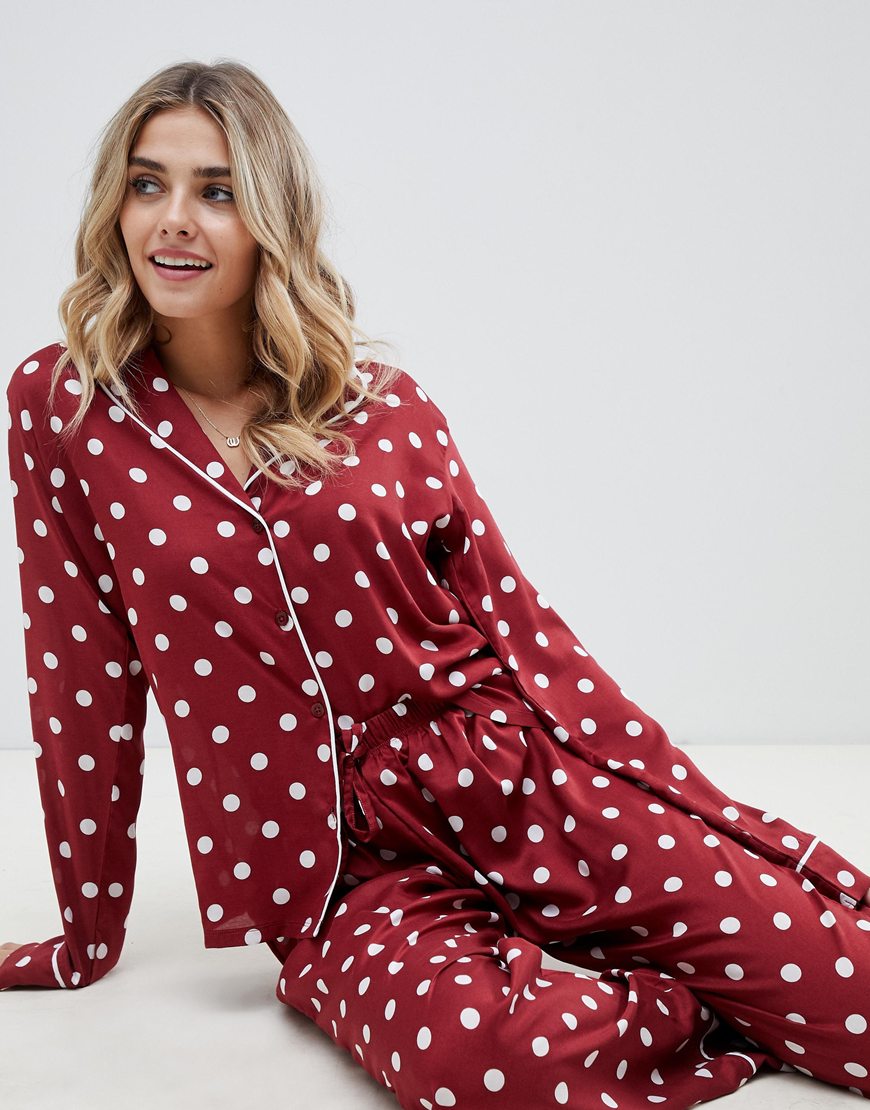 bridget jones asos design schlafanzug pyjama aus modal