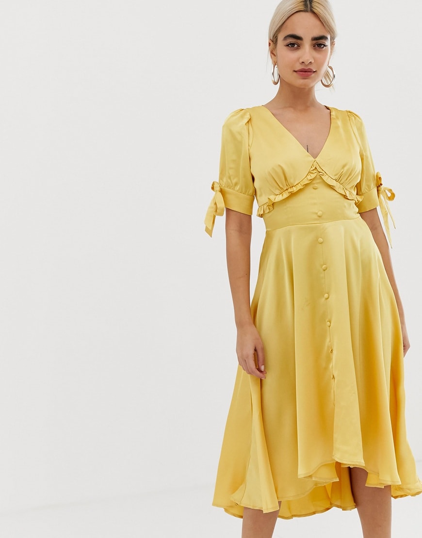 asos yellow summer dress