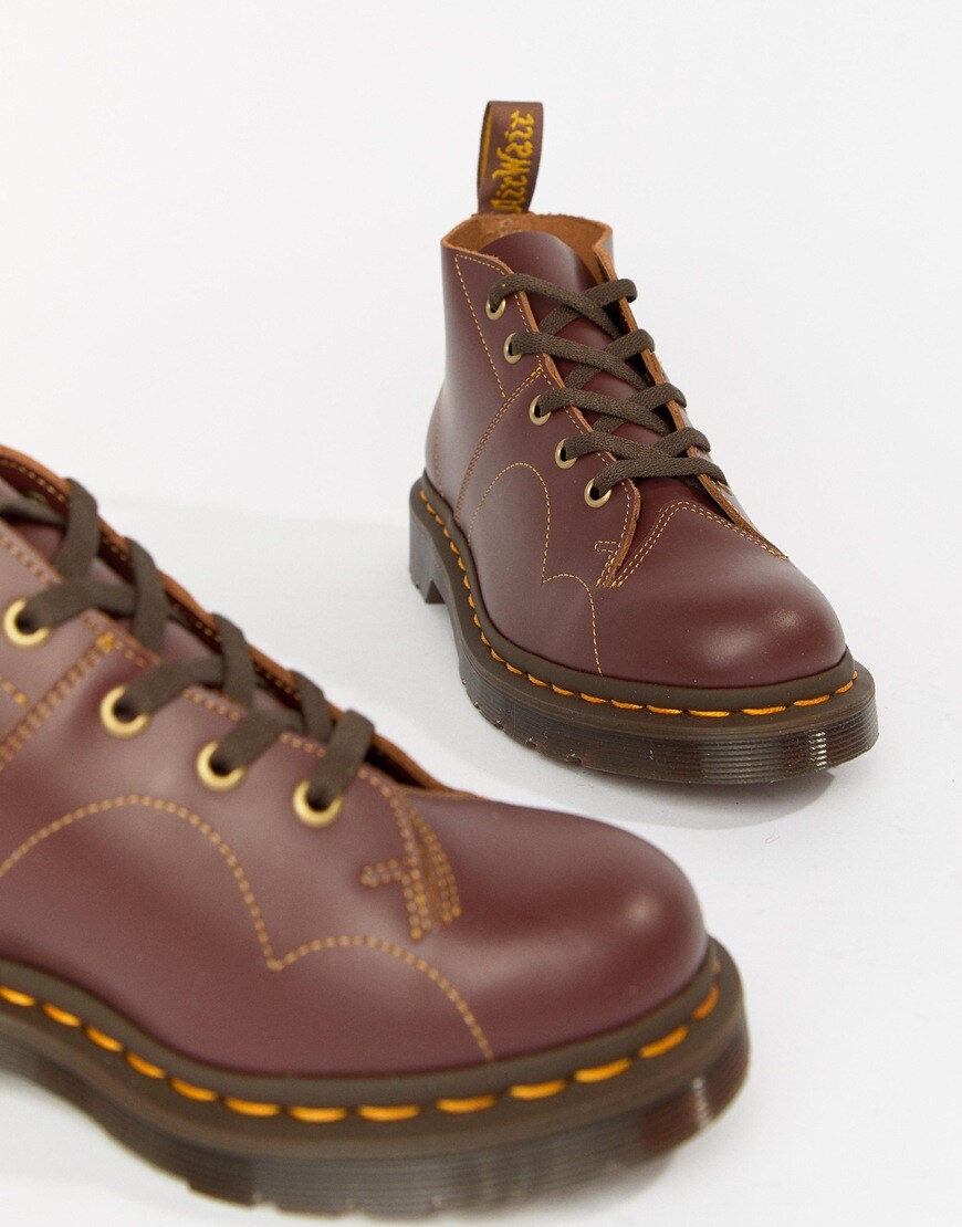 Dr Martens Church Oxblood Flat Ankle Boots, $154 | ASOS Style Feed