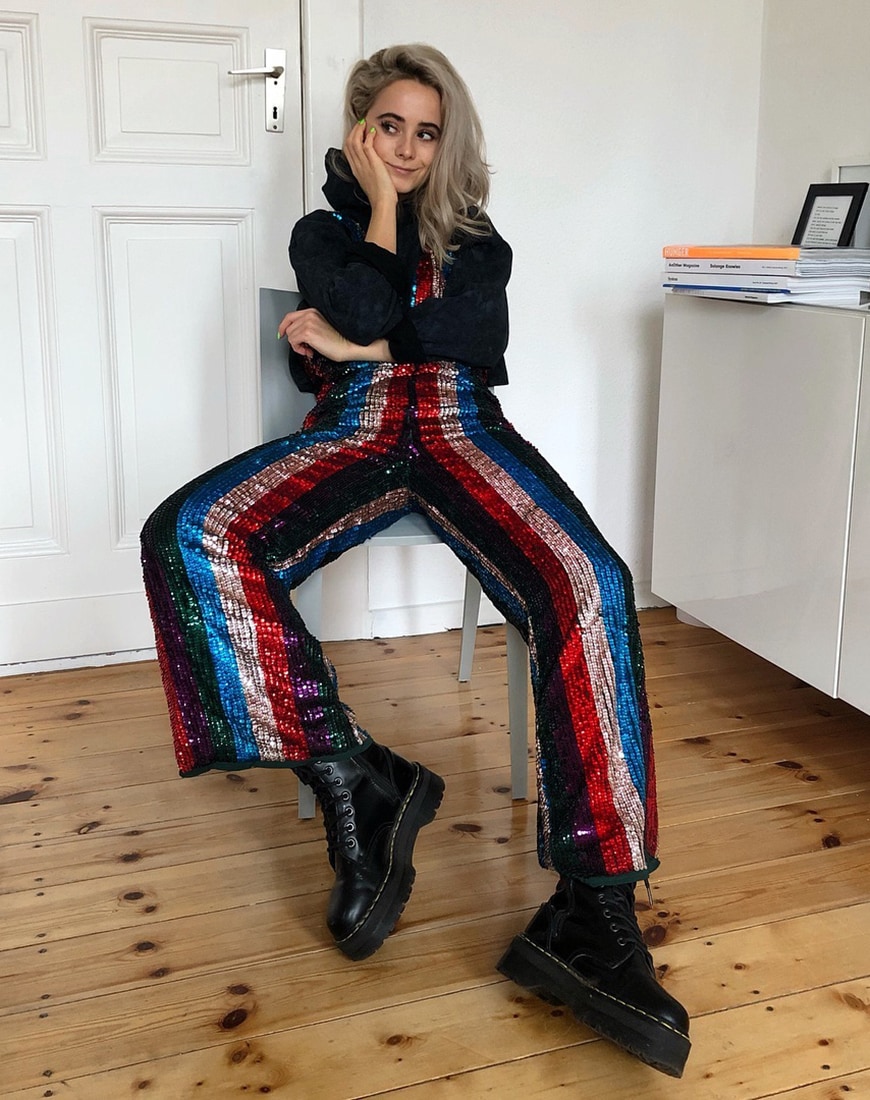 Topshop rainbow cheap sequin jumpsuit