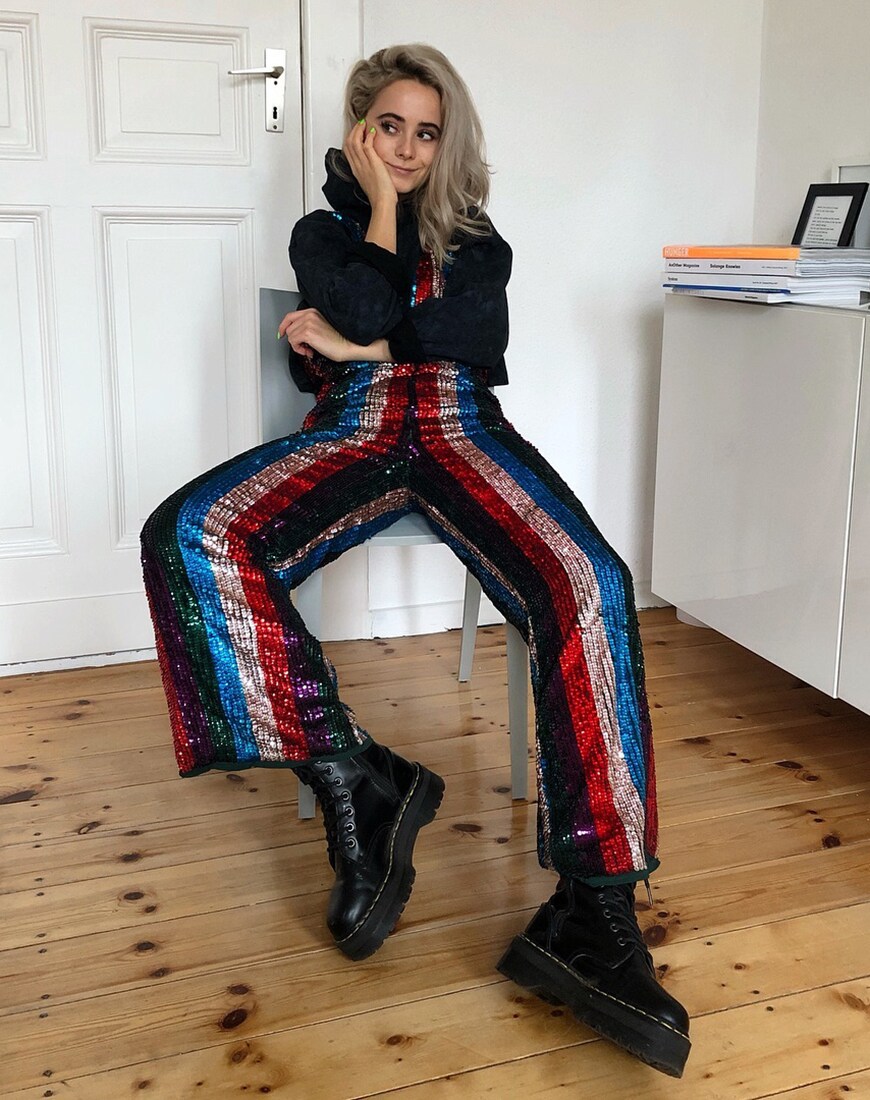 ASOS design sequin jumpsuit available at ASOS | ASOS Style Feed