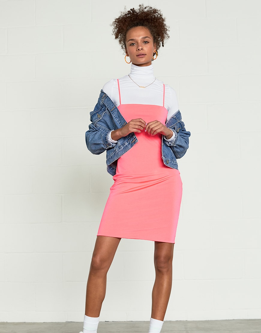 Neon pink bodycon dress available at ASOS | ASOS Style Feed