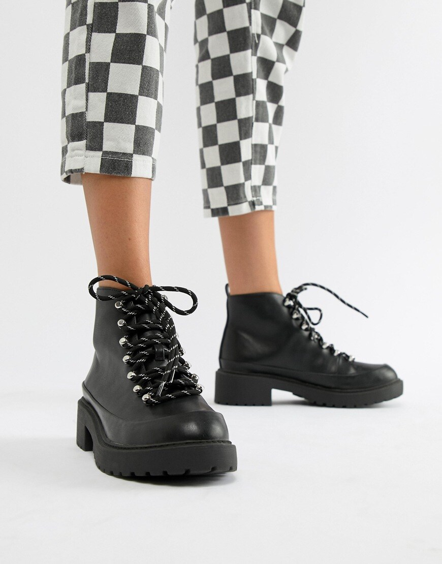 Qupid Hiker Chunky Ankle Boots | ASOS Style Feed