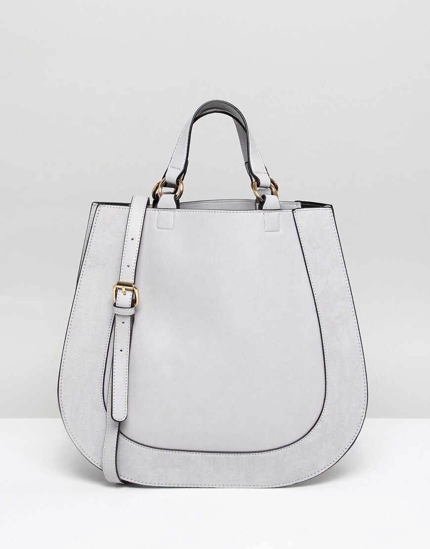 Asos design soft top pinch lock tote bag