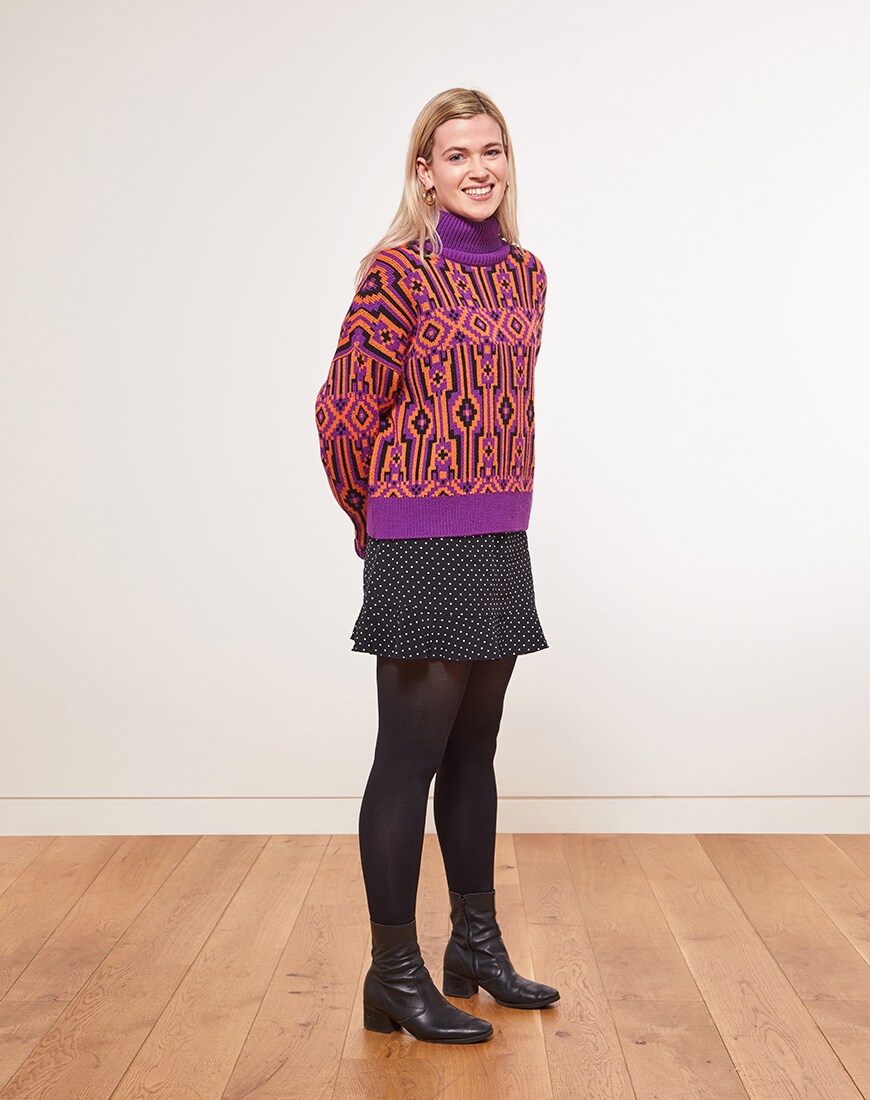 Purple and orange knit available at ASOS  | ASOS Style Feed