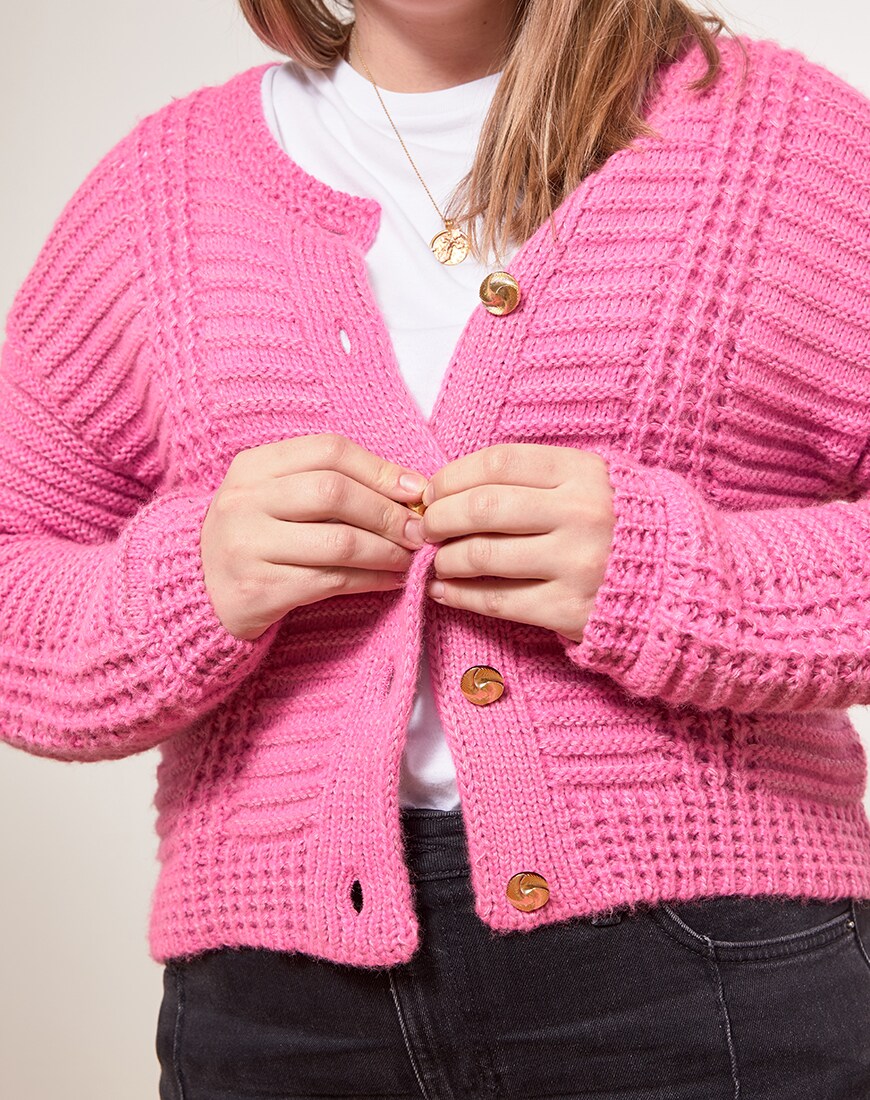 Pink cardigan available at ASOS | ASOS Style Feed