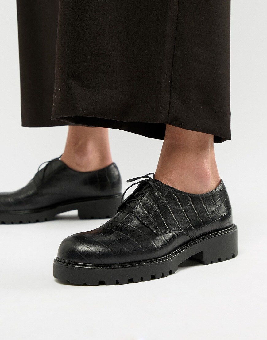 Vagabond - Kenova - Chaussures à lacets en cuir imitation croco