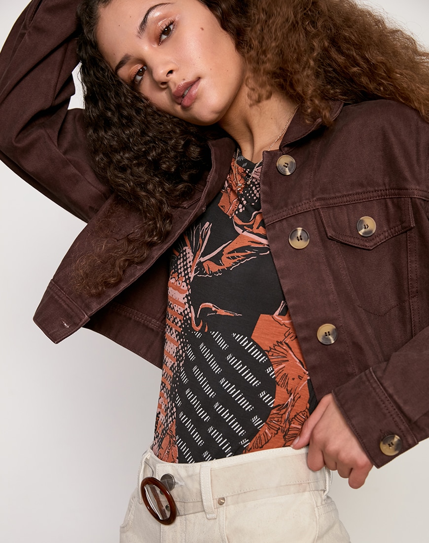 Brown denim jacket available at ASOS | ASOS Style Feed