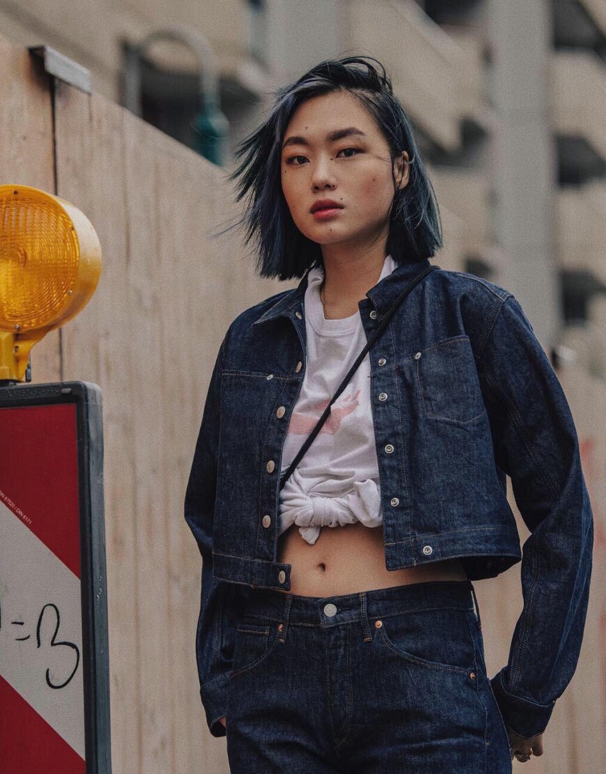 new season denim Levis asos kicki close up