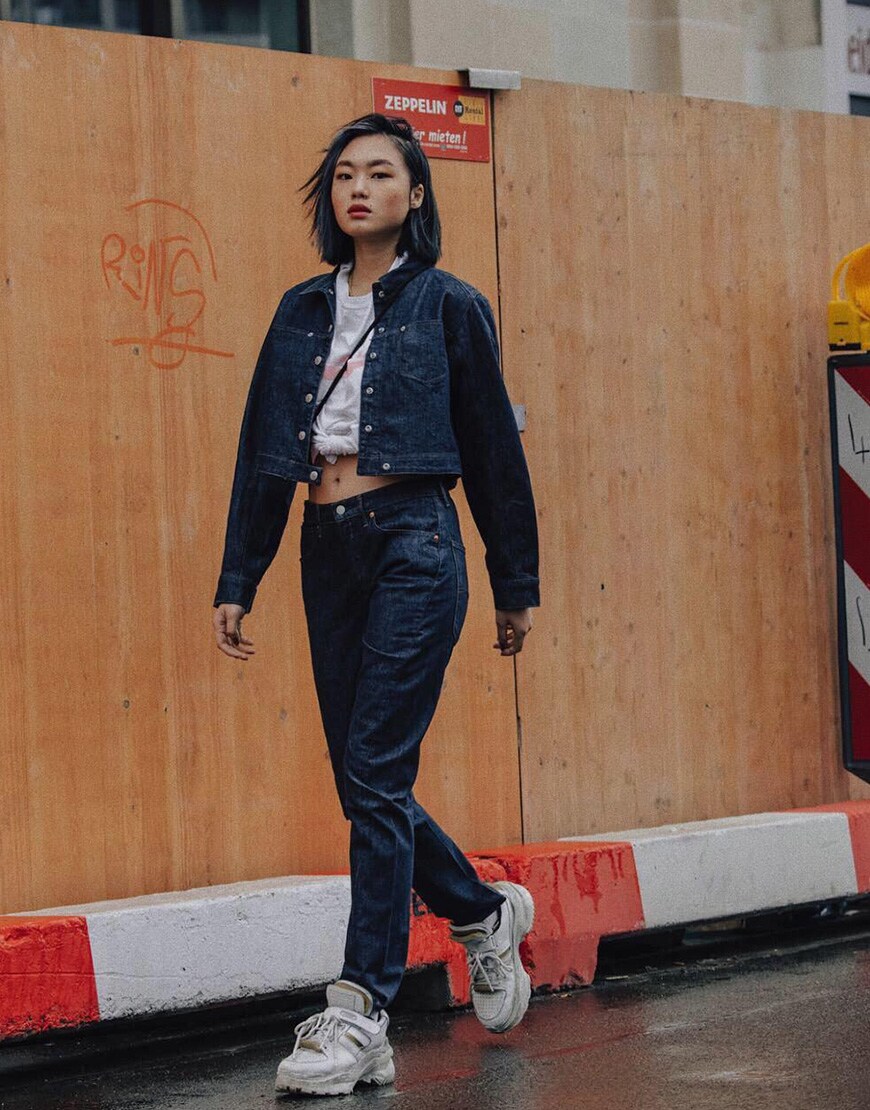 new season denim Levis asos kicki full outfit