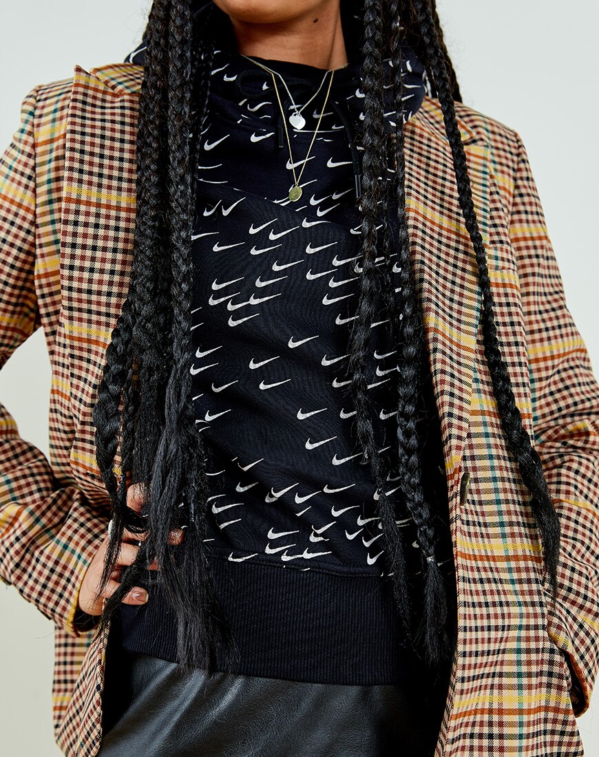 Nike tick sweater and check blazer available at ASOS | ASOS Style Feed