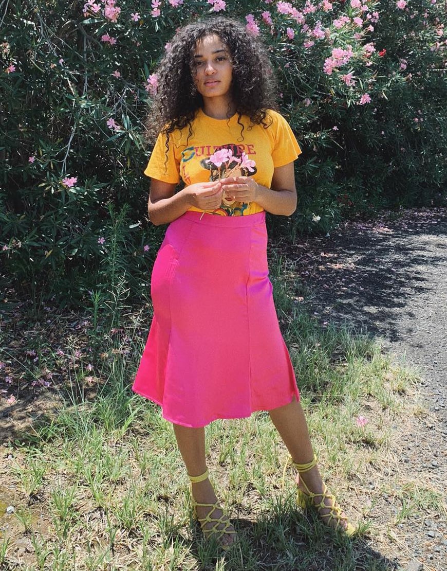 ASOS Insider Ebony wears orange and pink outfit | ASOS Style Feed