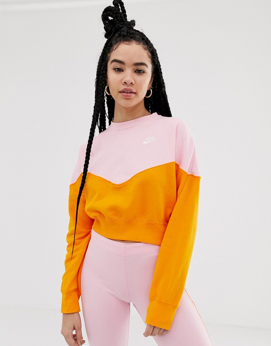 Nike colour-block sweatshirt available on ASOS | ASOS Style Feed