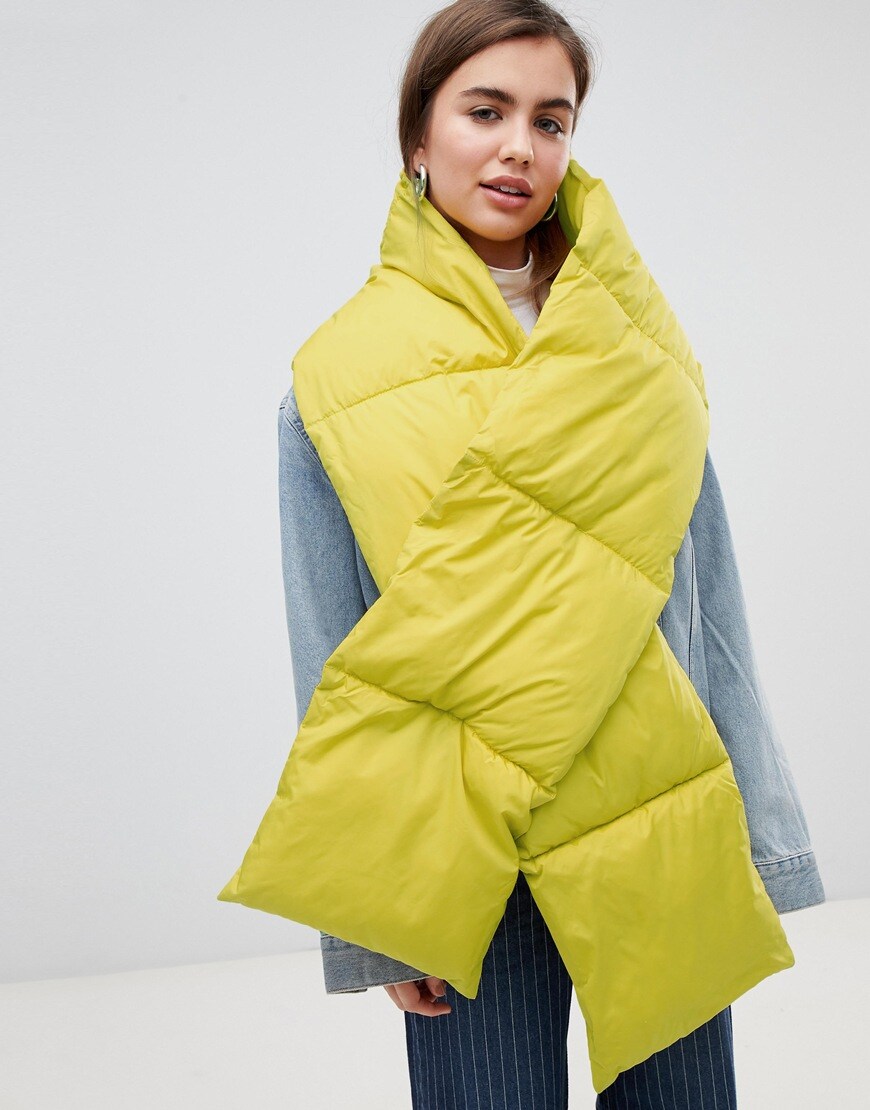 Weekday - Écharpe matelassée - Jaune
