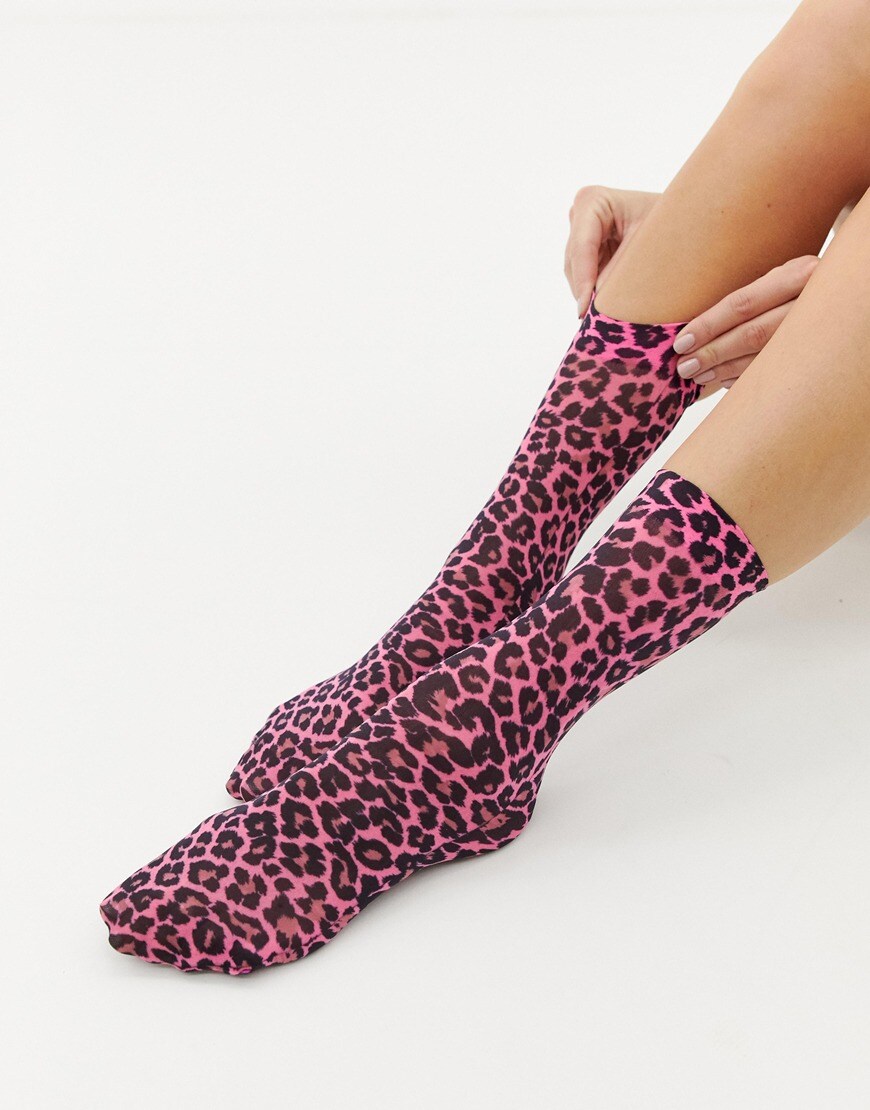 ASOS DESIGN neon leopard socks | ASOS Style Feed
