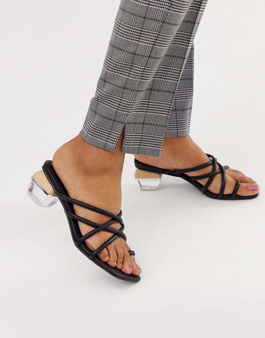 ASOS DESIGN Hawaii strappy block heeled sandals | ASOS Style Feed