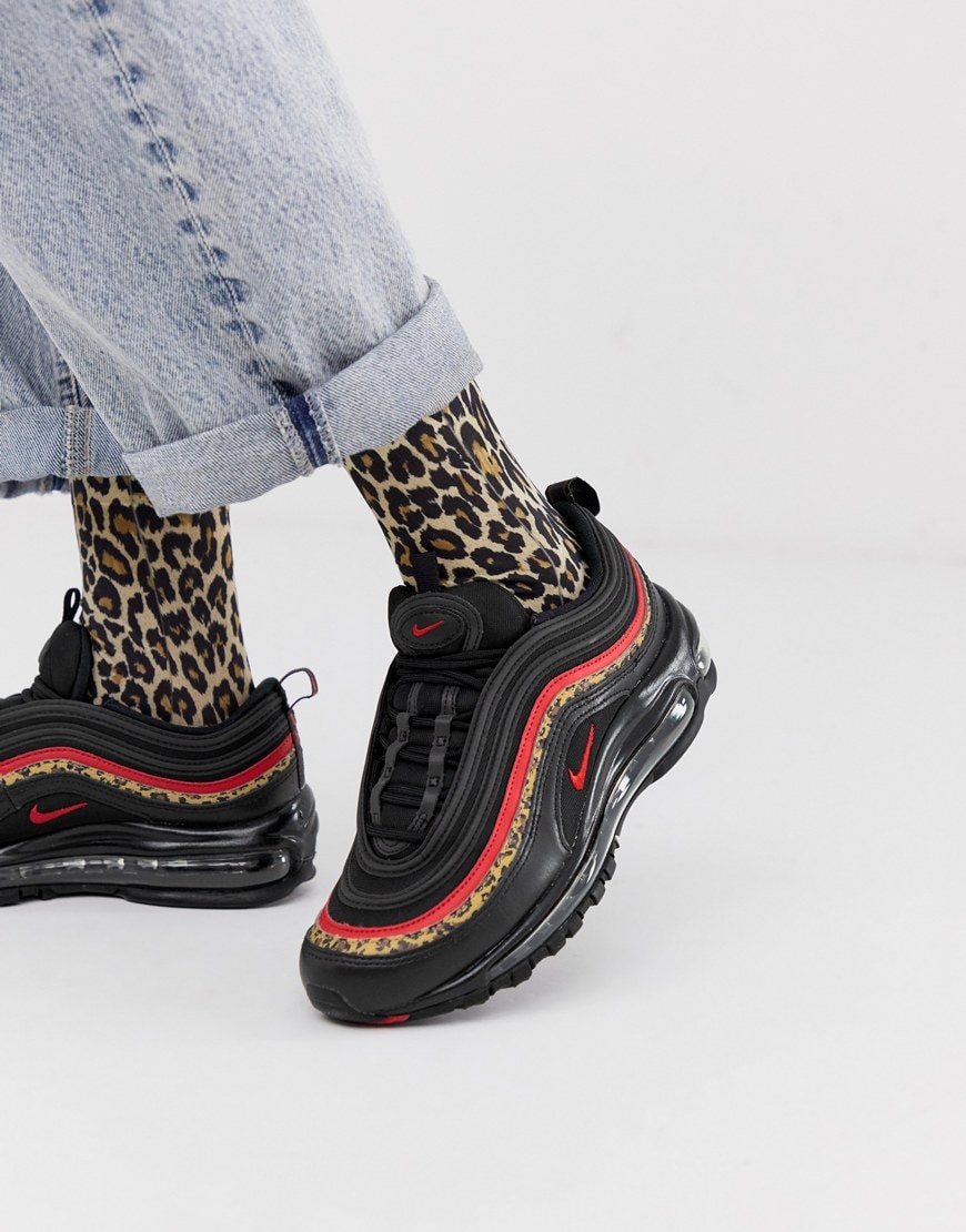Nike Black And Leopard Print Air Max 97 trainers | ASOS Style Feed