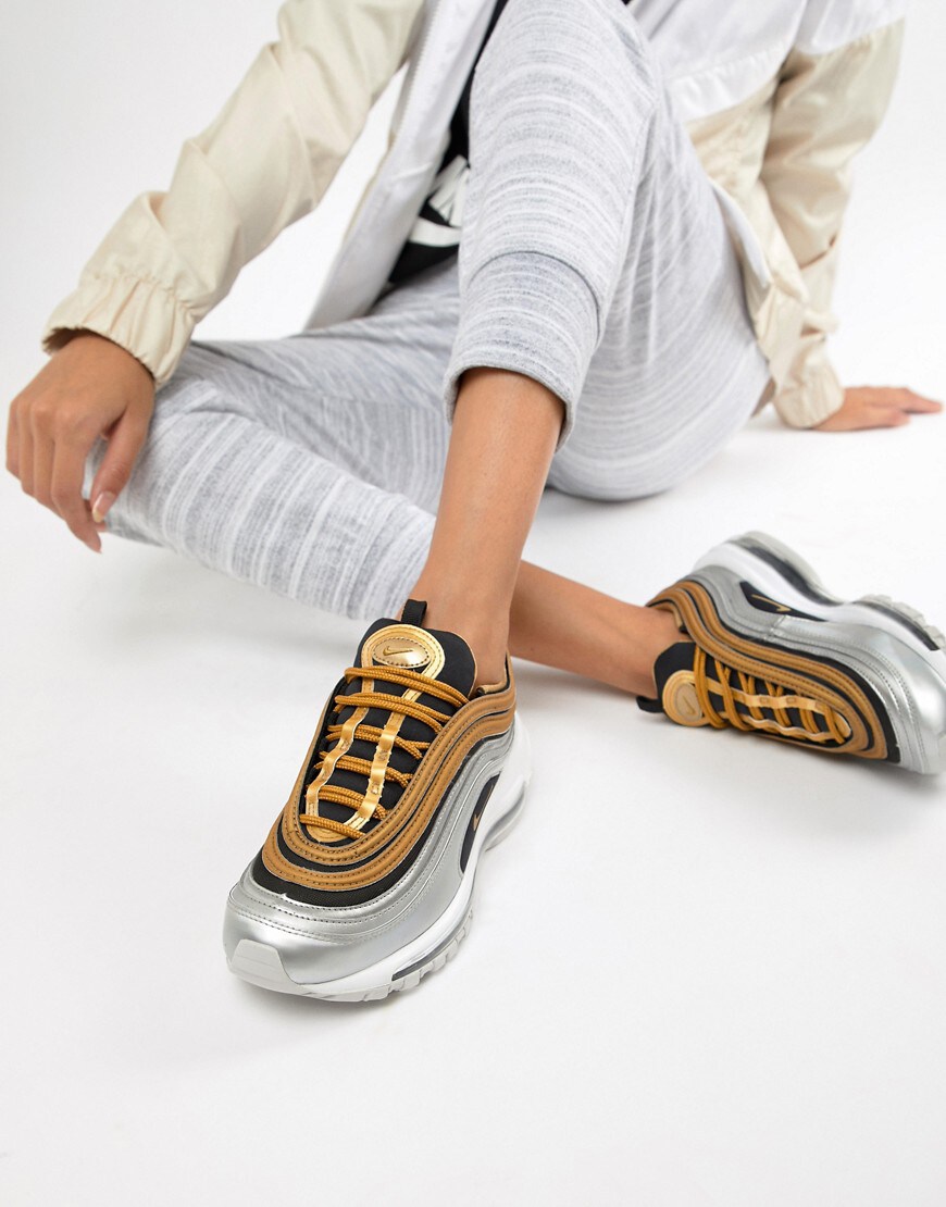 Nike Black And Gold Metallic Air Max 97 Sneakers | ASOS Style Feed