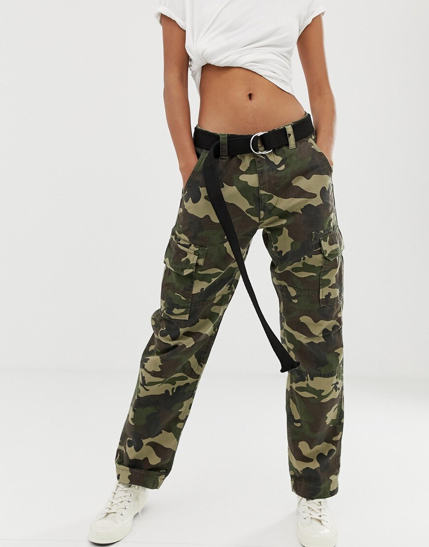 Dickies - Pantalon style militaire avec poches et motif camouflage