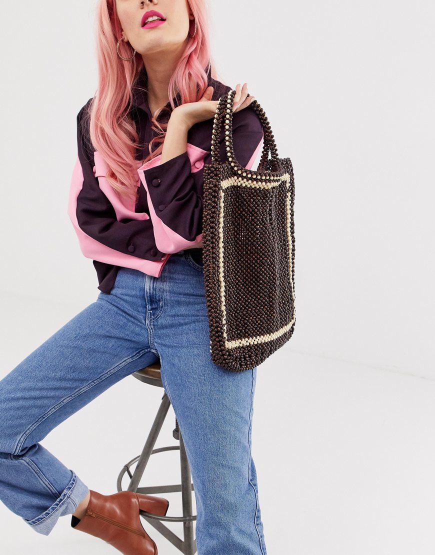 L.F.Markey wooden beaded shoulder bag | ASOS Style Feed