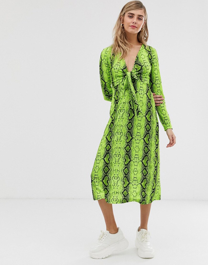 snakeskin dress asos