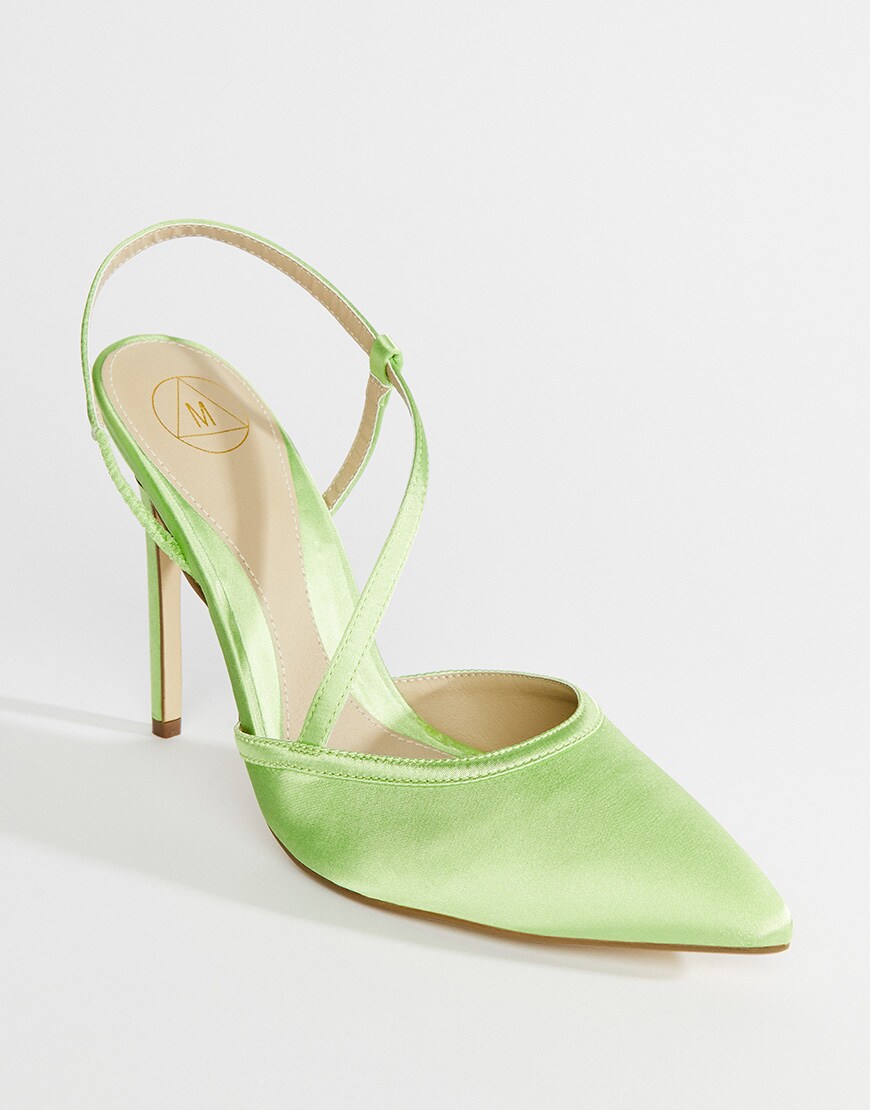 A picture of some lime-green heels. Available at ASOS.