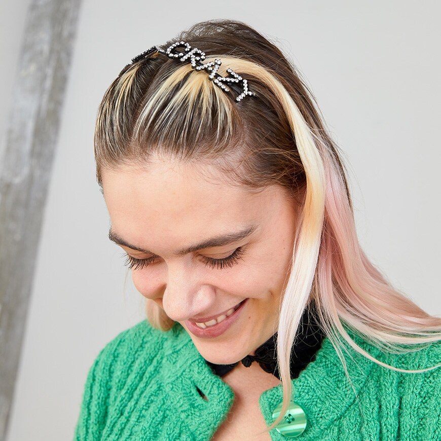 An ASOSer wearing a diamante hair clip | ASOS Style Feed